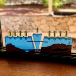 Blue chanuke menorah mode lior
