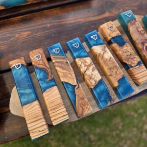 Mezuzah Case 15 cm Turquoise Epoxy