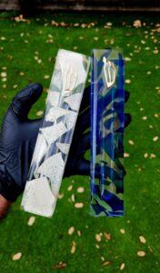 Mezuzah Case Glass Fragments Canopy 25 cm