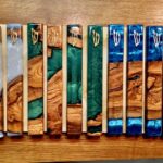 Mezuzah Case – Epoxy & Olive Wood Collection