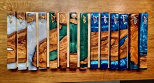 Mezuzah Case – Epoxy & Olive Wood Collection
