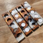 5 tealight white Candle tray
